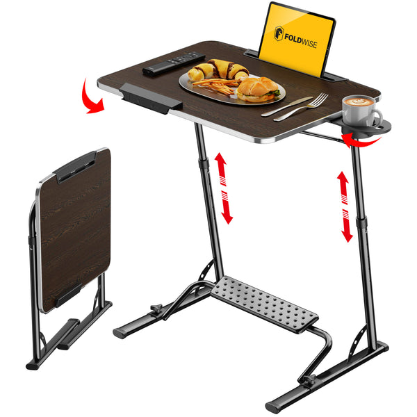 FoldWise folding laptop table for sofa & bed – black