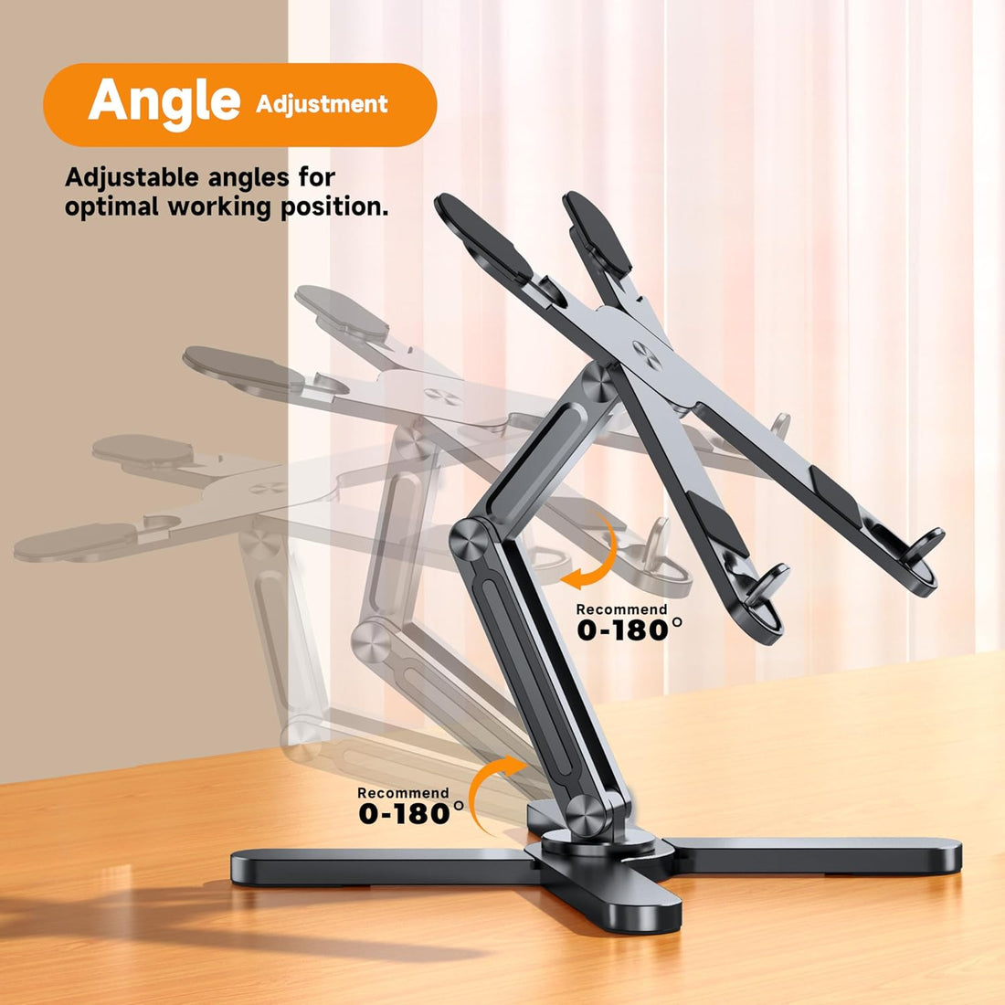 FoldWise X aluminium laptop stand – gray