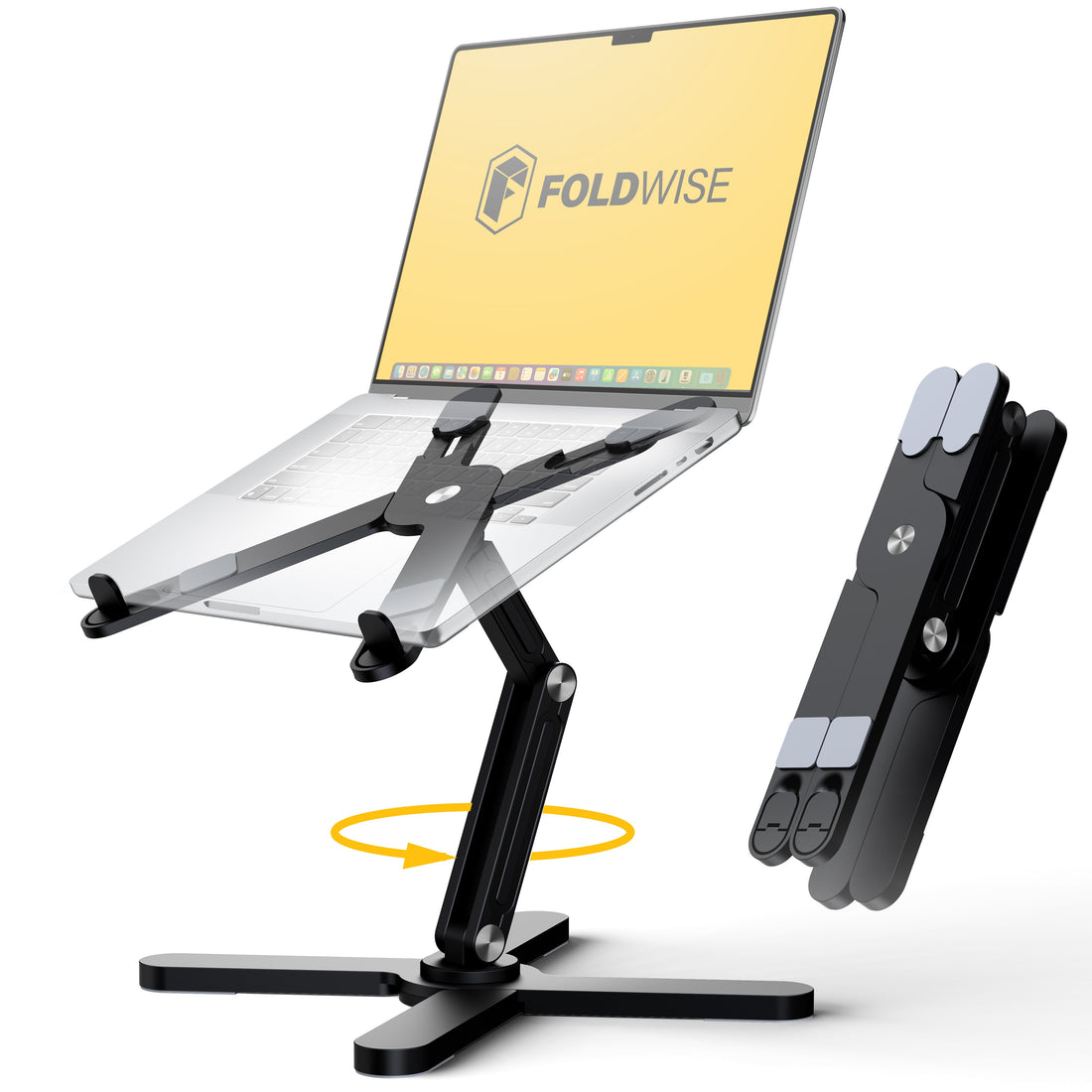 FoldWise X aluminium laptop stand – black
