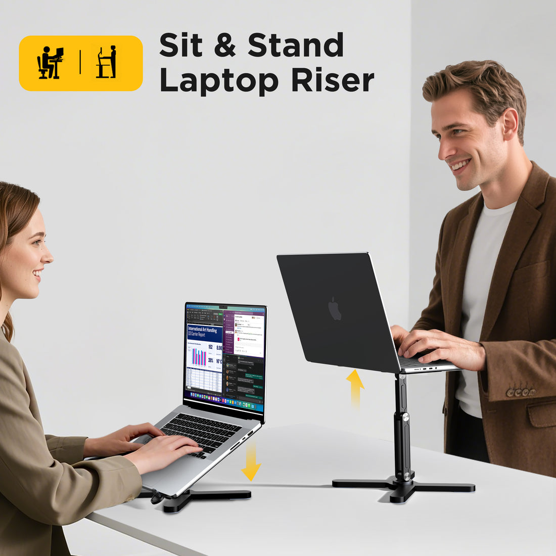 FoldWise X aluminium laptop stand – black