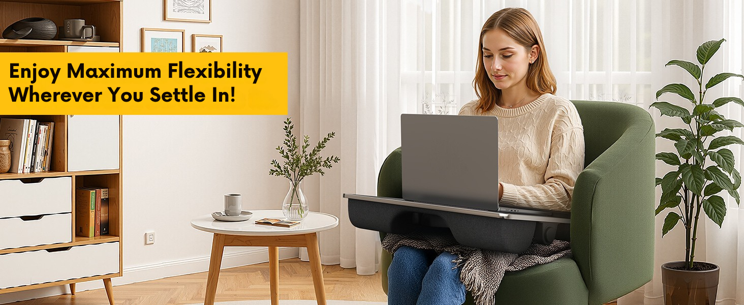 FoldWise stolek do postele a na klín 2 v 1 – Black — view 2