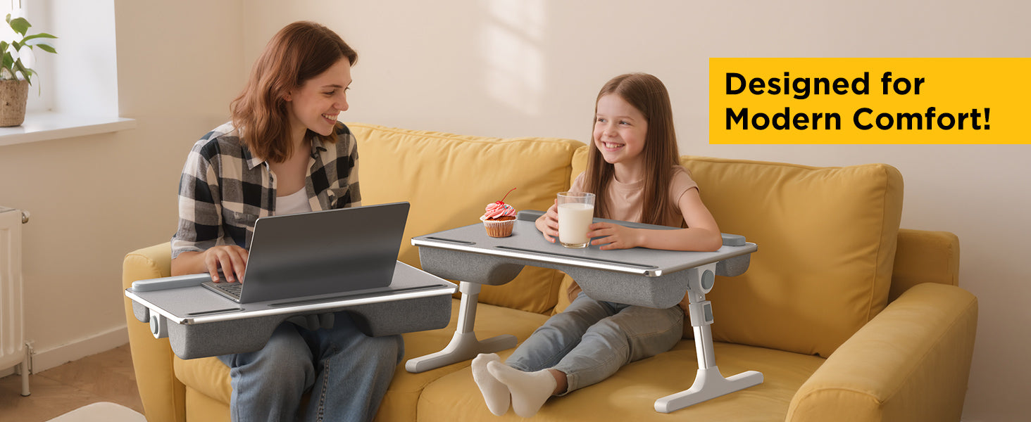 FoldWise stolek do postele a na klín 2 v 1 – White — view 2