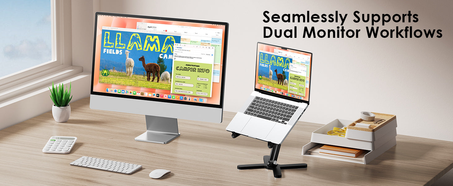 FoldWise X Aluminium Laptop Stand – Black — view 2
