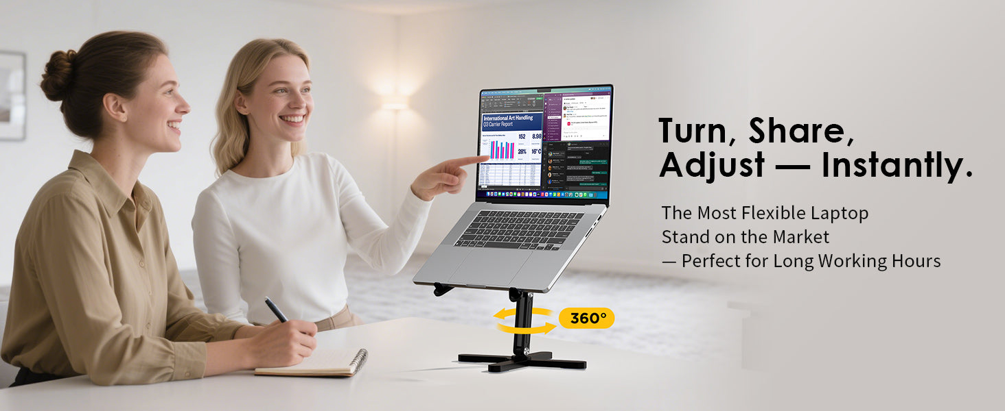 FoldWise X Aluminium Laptop Stand – Black — view 4