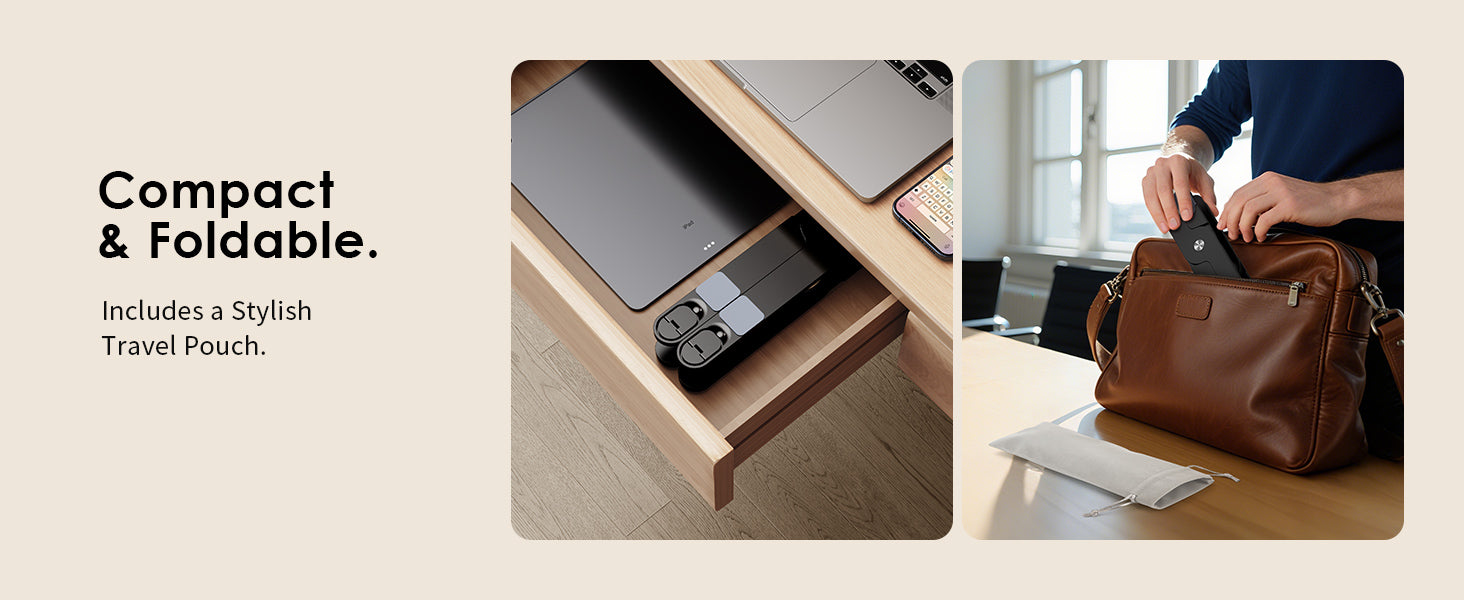 FoldWise X Aluminium Laptop Stand – Black — view 5