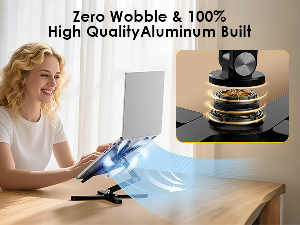 FoldWise X Aluminium Laptop Stand – Black — view 6
