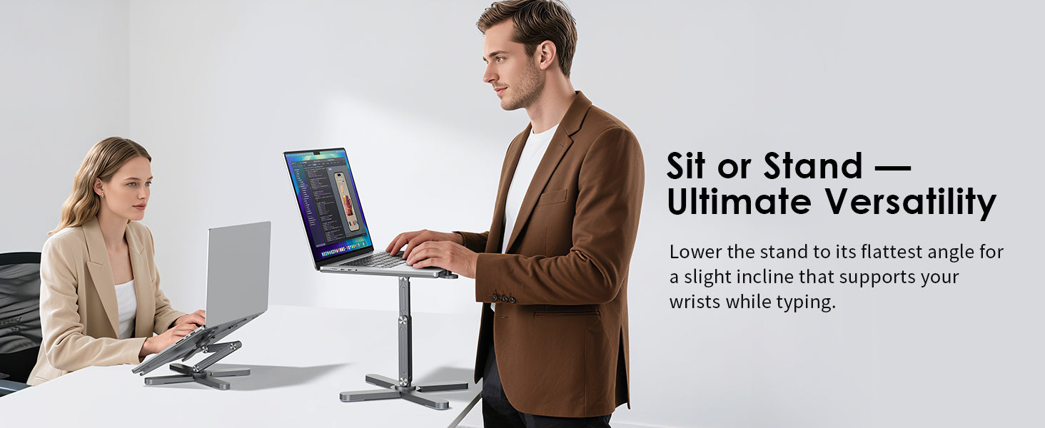 FoldWise X Aluminium Laptop Stand – Gray — view 1