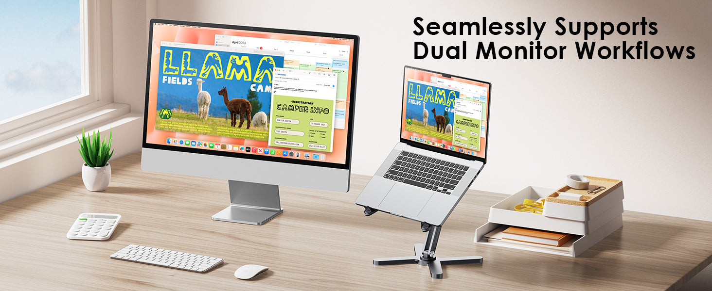 FoldWise X Aluminium Laptop Stand – Gray — view 2