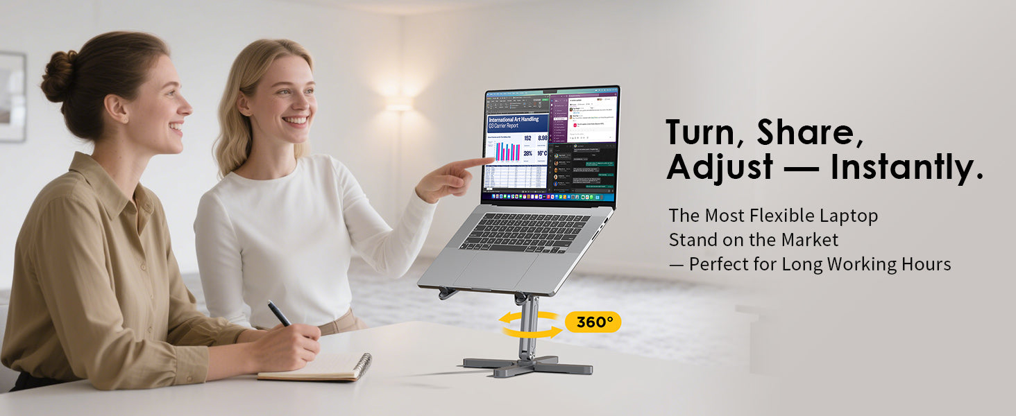 FoldWise X Aluminium Laptop Stand – Gray — view 4