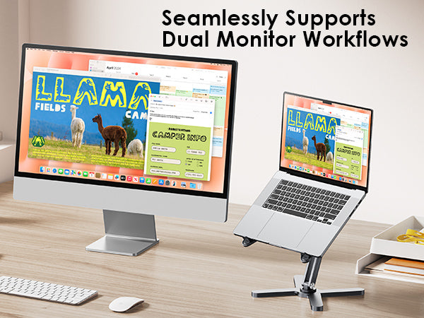 FoldWise X Aluminium Laptop Stand – Gray — view 2