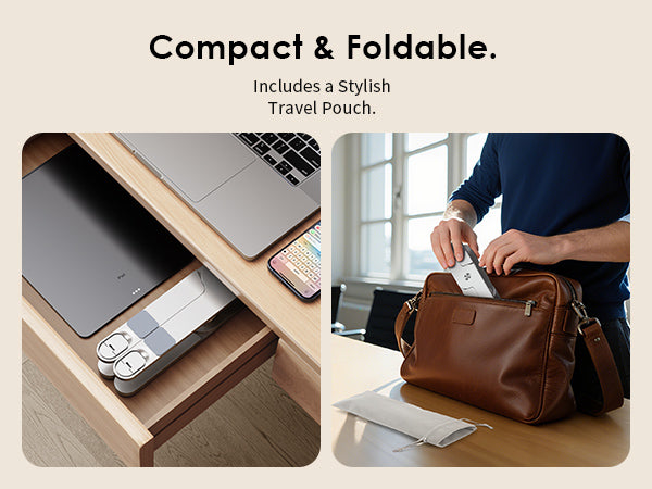 FoldWise X Aluminium Laptop Stand – Silver — view 5