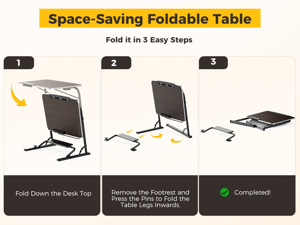 FoldWise skládací stolek na notebook k pohovce a posteli – Black — view 4