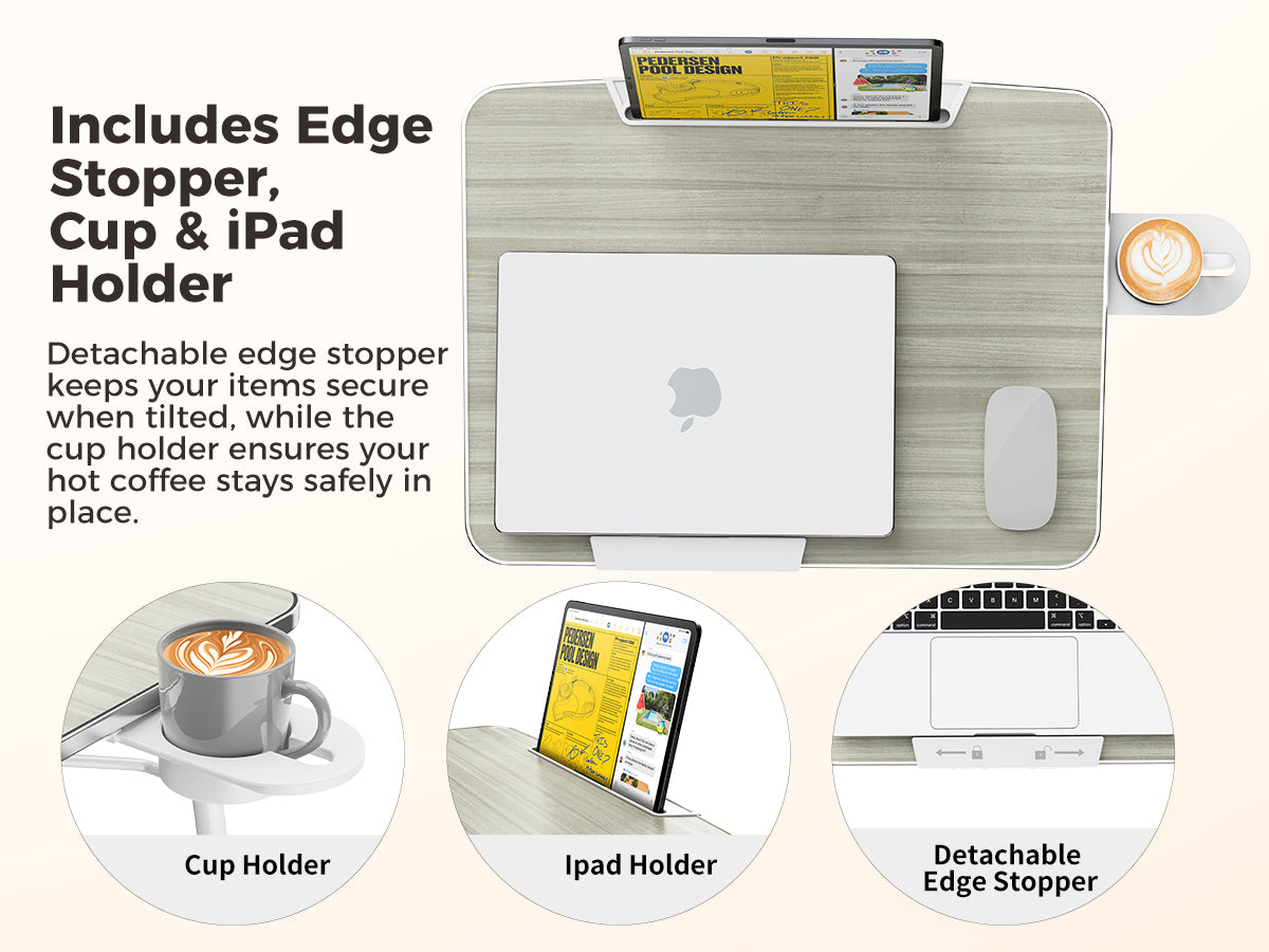 FoldWise skládací stolek na notebook k pohovce a posteli – White — view 3