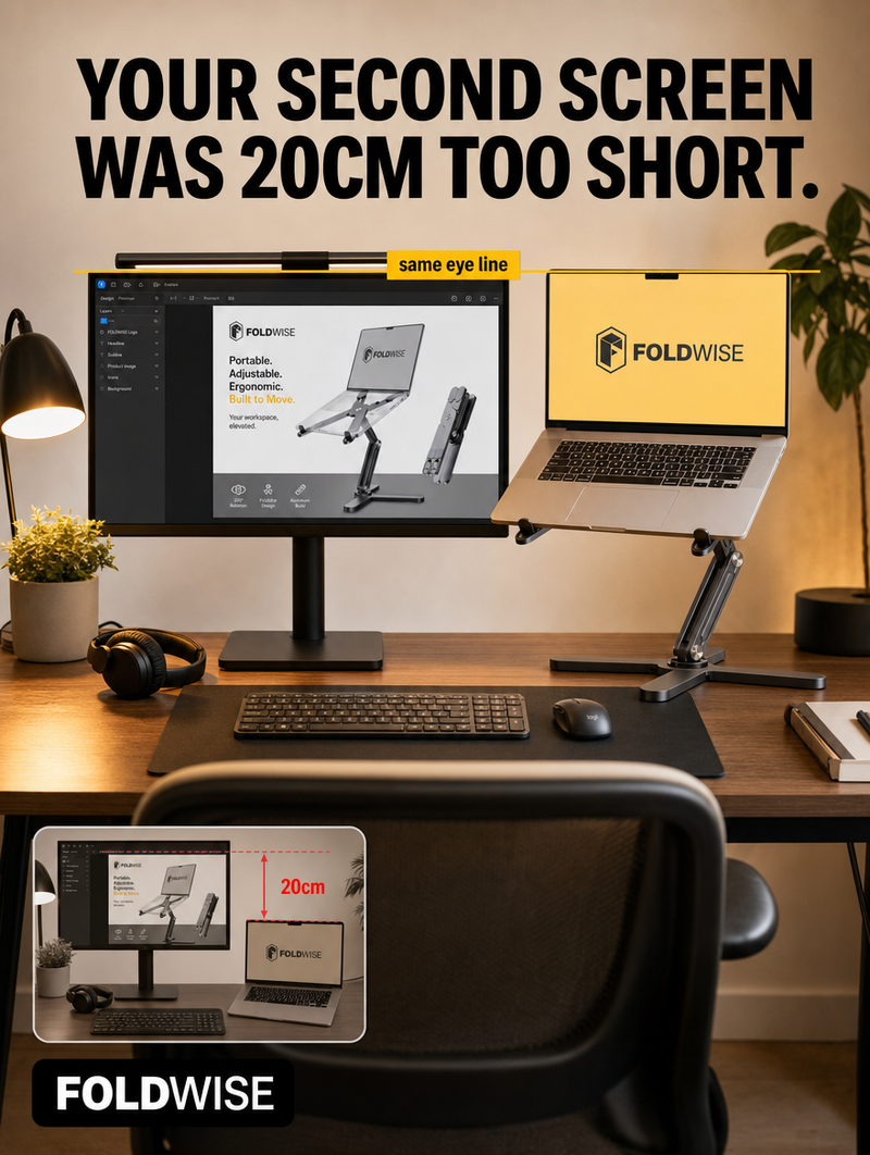 Cut Back-Pain Cost — FoldWise X Laptop Stand