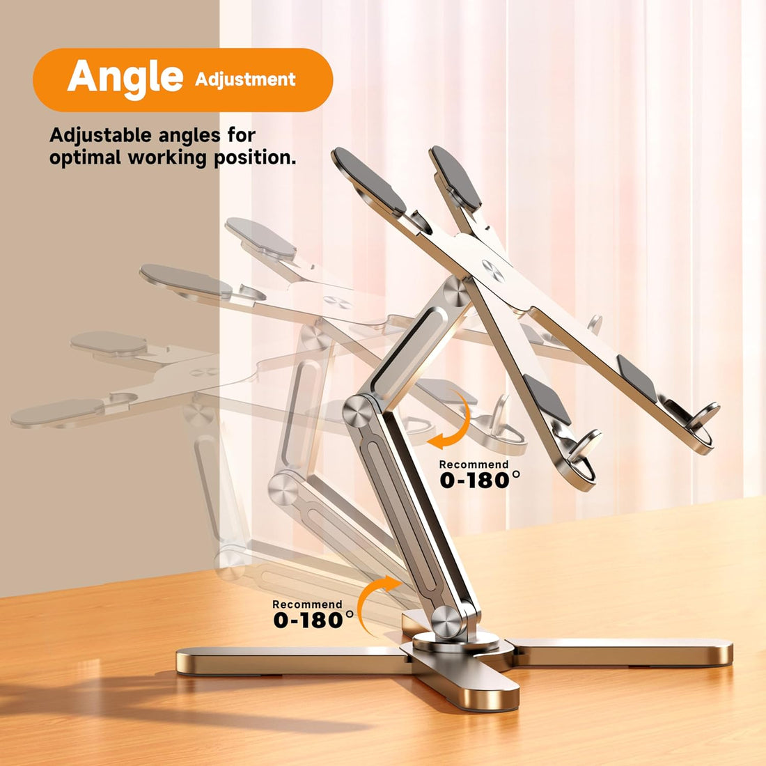 FoldWise X aluminium laptop stand – silver