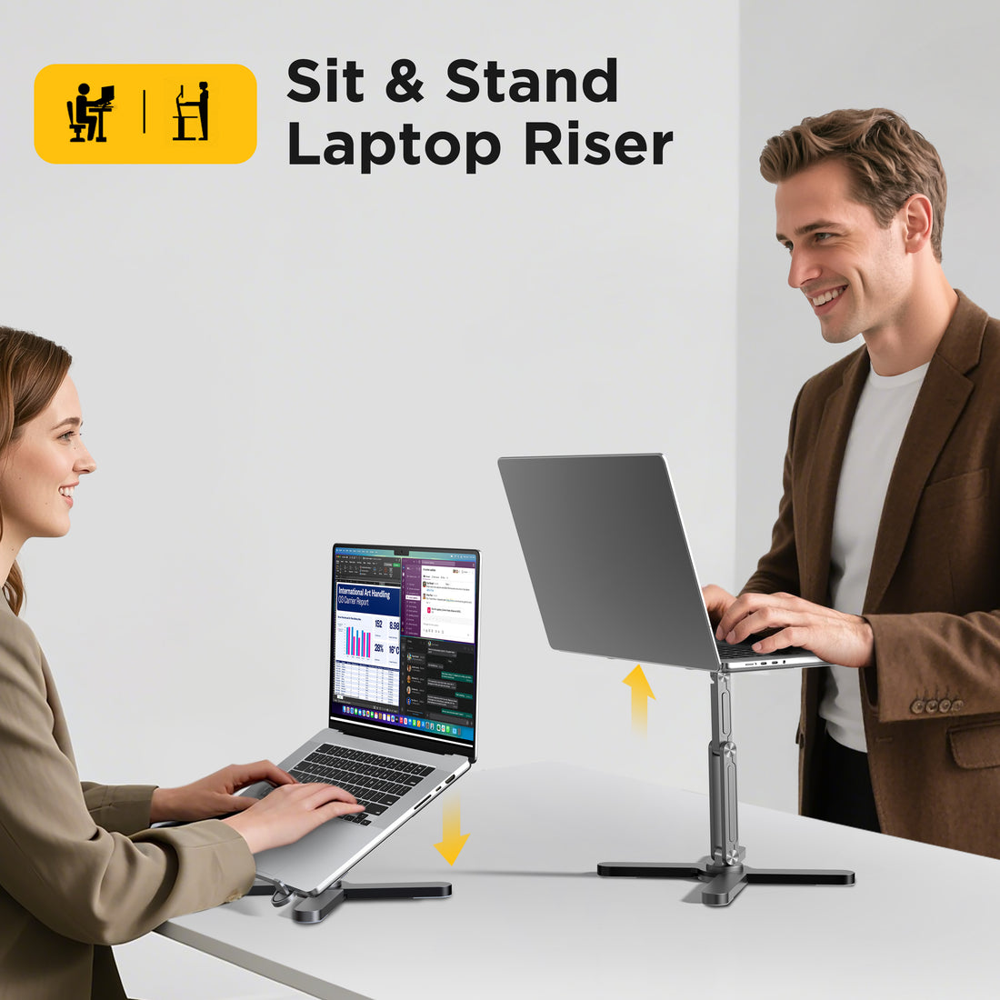 FoldWise X aluminium laptop stand – gray