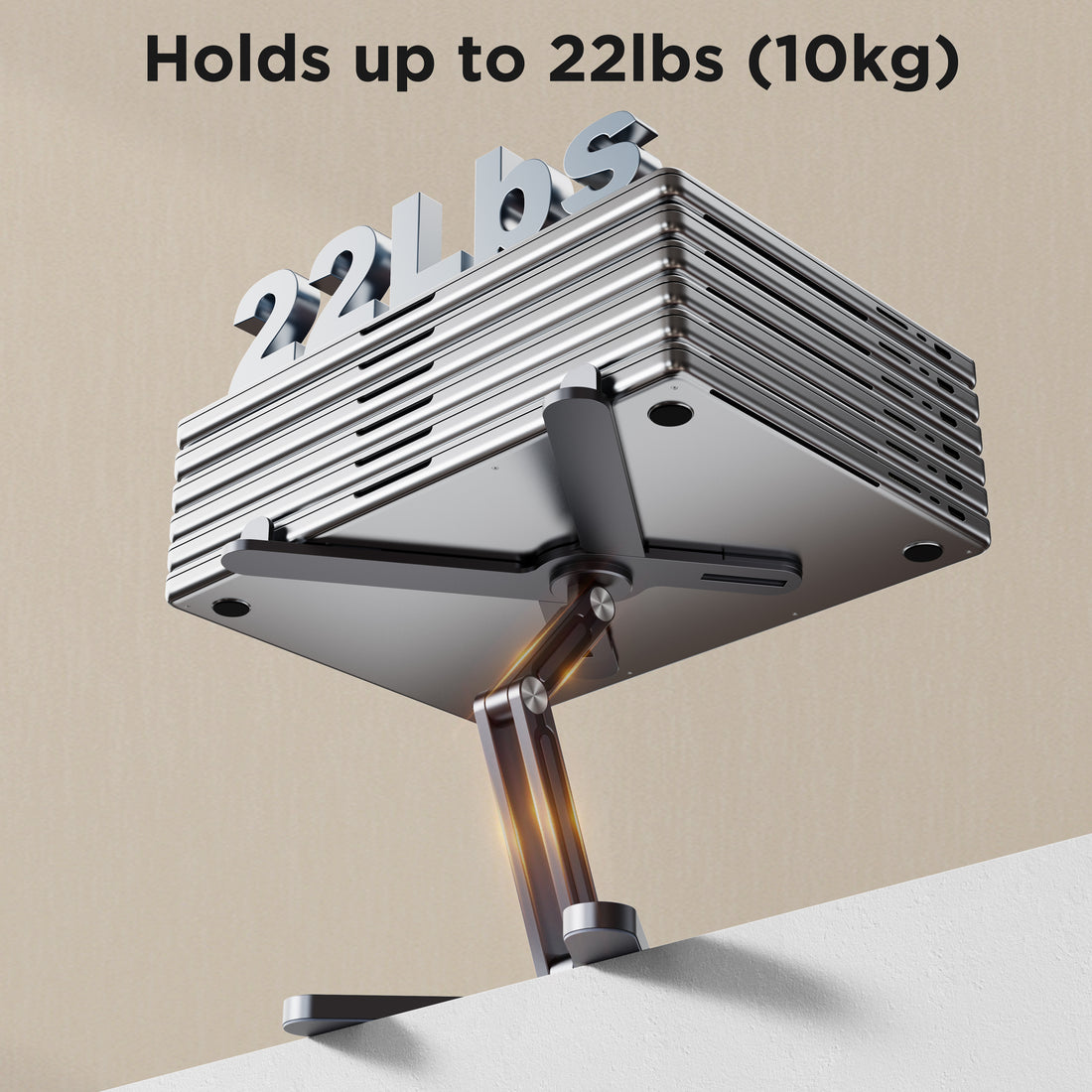 FoldWise X aluminium laptop stand – gray