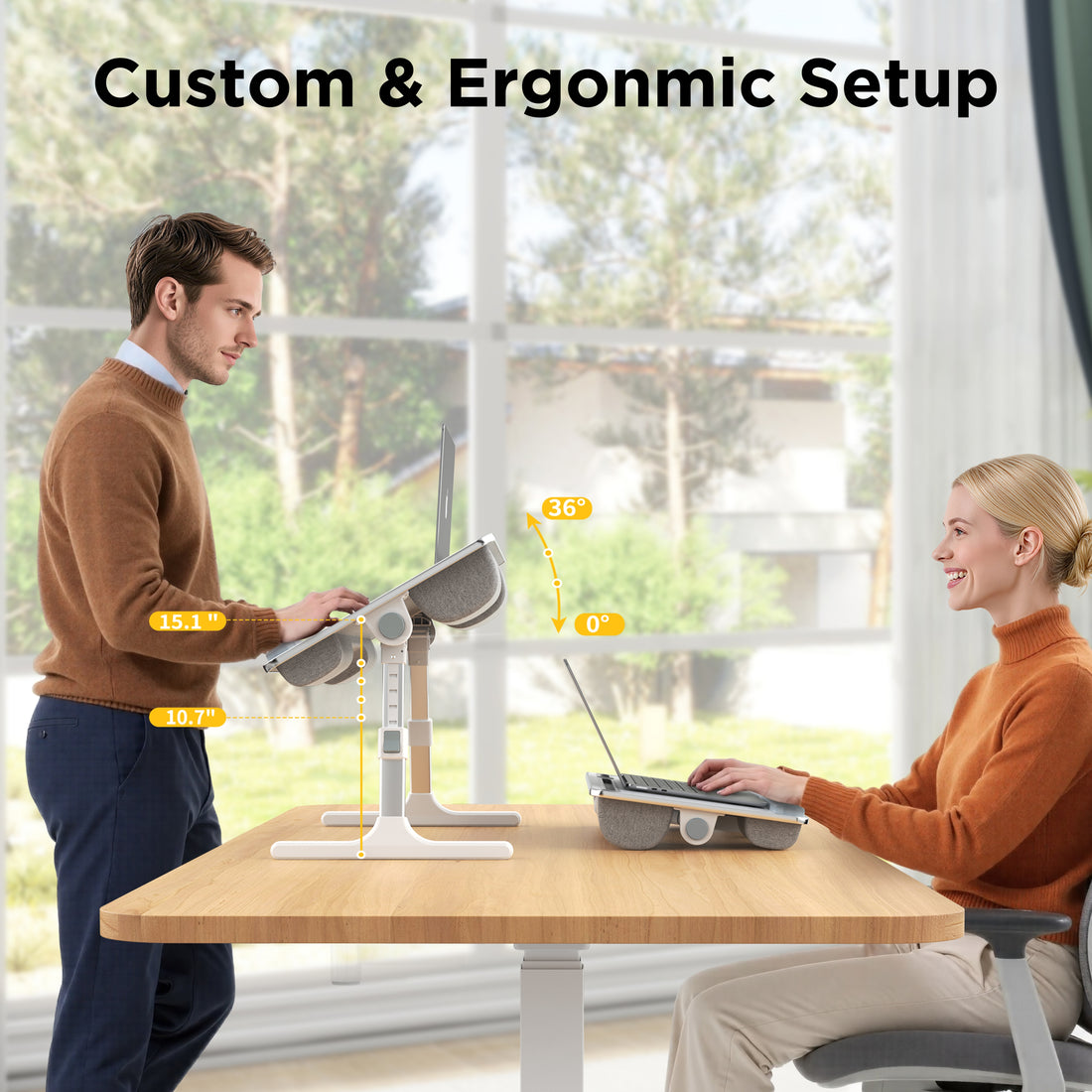 FoldWise 2-in-1 bed table & lap desk – white