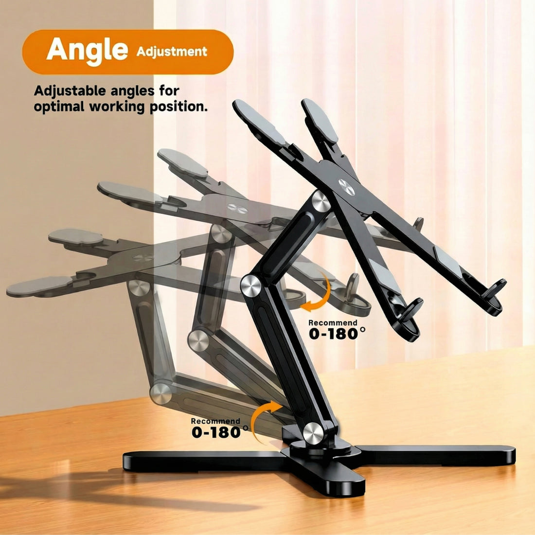 FoldWise X aluminium laptop stand – black