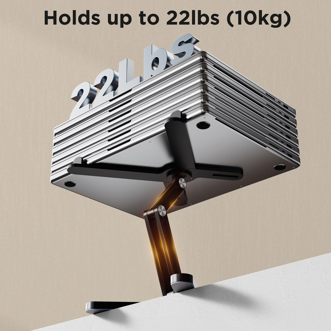 FoldWise X aluminium laptop stand – black