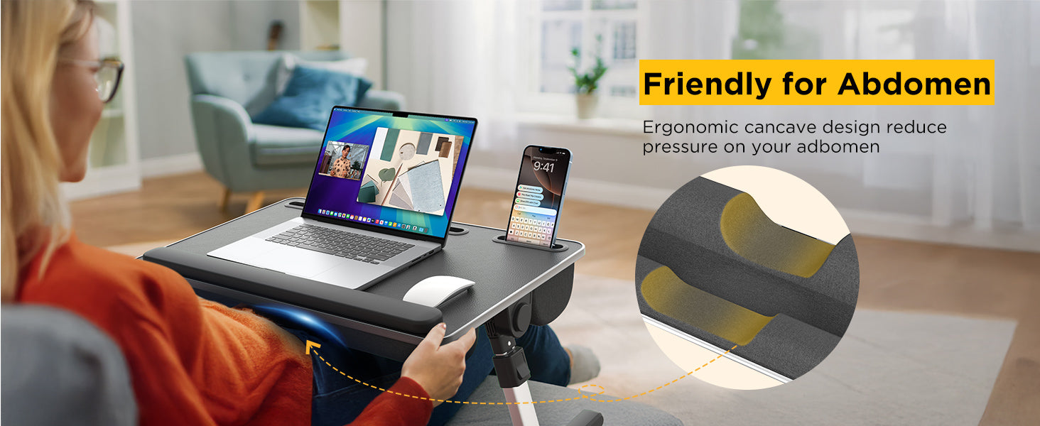 FoldWise stolek do postele a na klín 2 v 1 – Black — view 10
