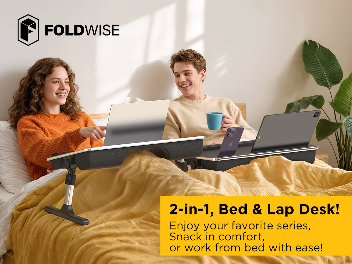 FoldWise stolek do postele a na klín 2 v 1 – Black — view 1