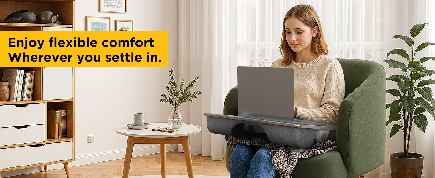 FoldWise stolek do postele a na klín 2 v 1 – White — view 4