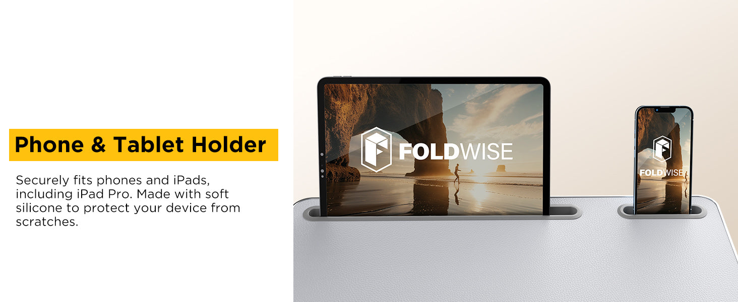 FoldWise stolek do postele a na klín 2 v 1 – White — view 9