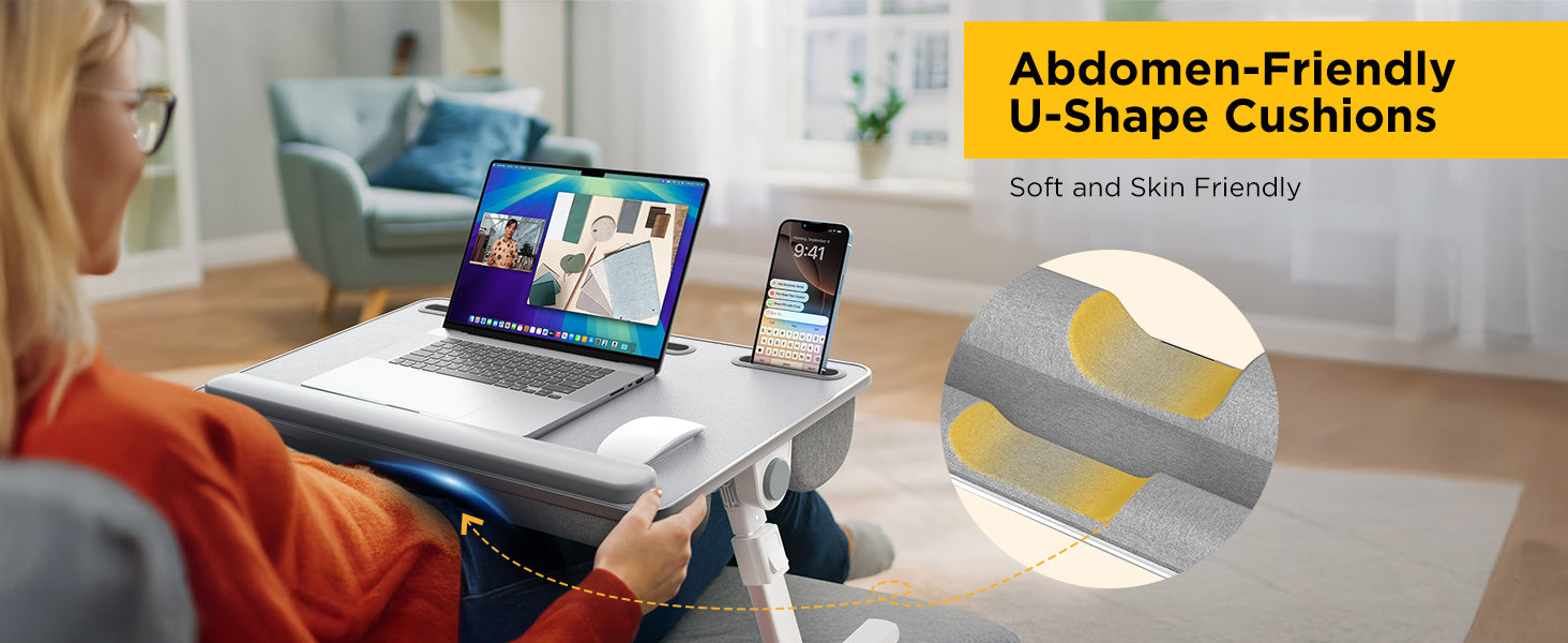FoldWise stolek do postele a na klín 2 v 1 – White — view 10