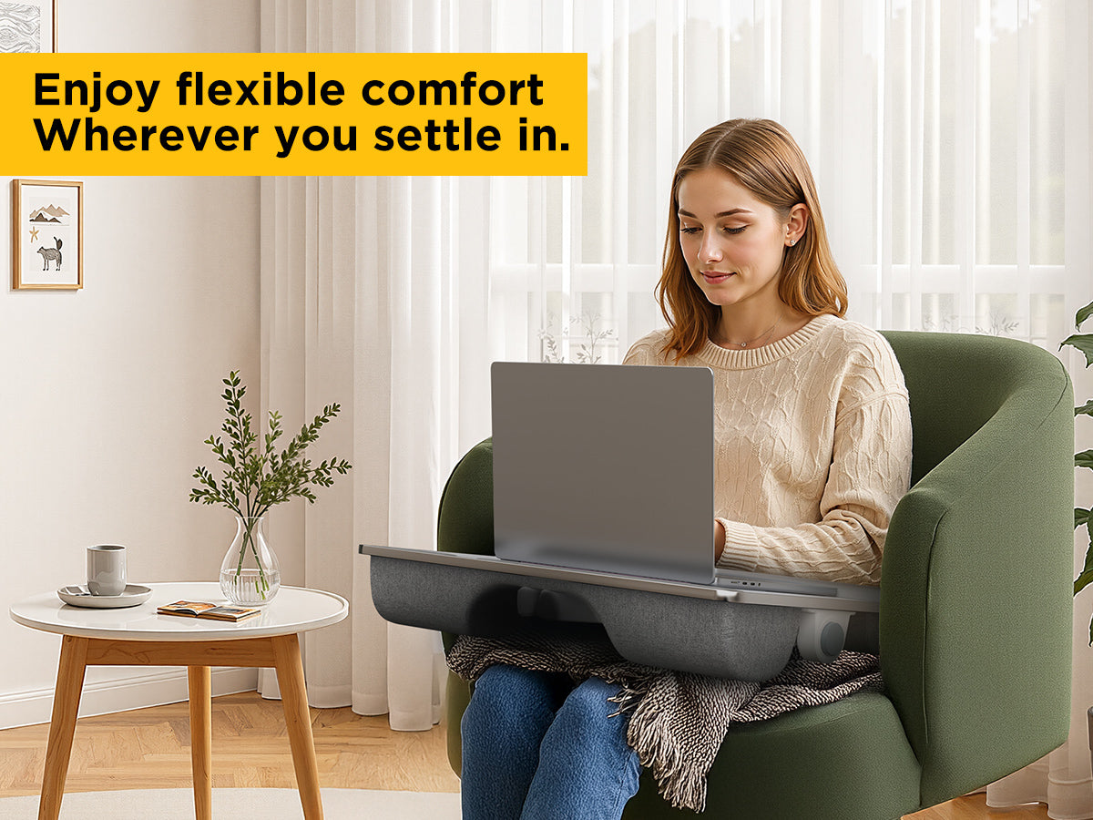FoldWise stolek do postele a na klín 2 v 1 – White — view 4