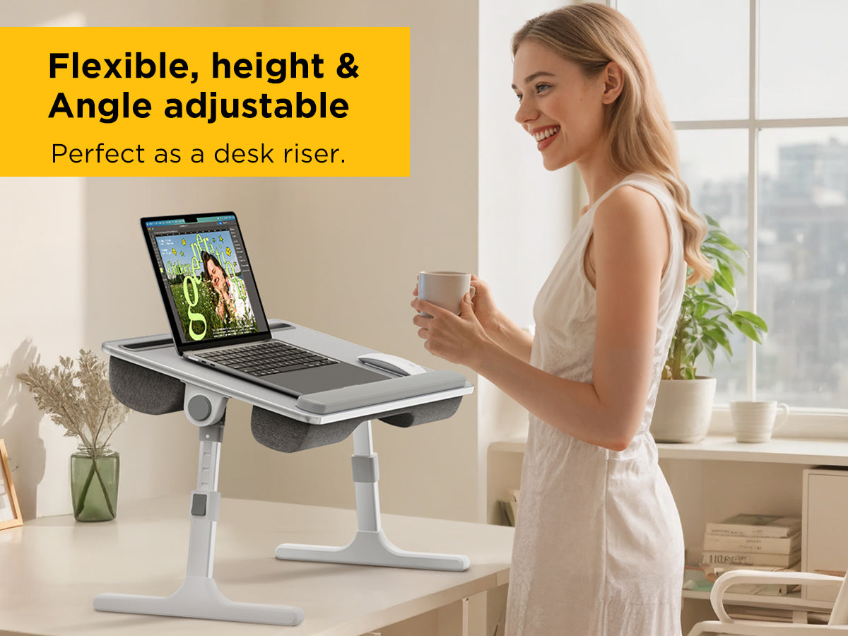 FoldWise stolek do postele a na klín 2 v 1 – White — view 5
