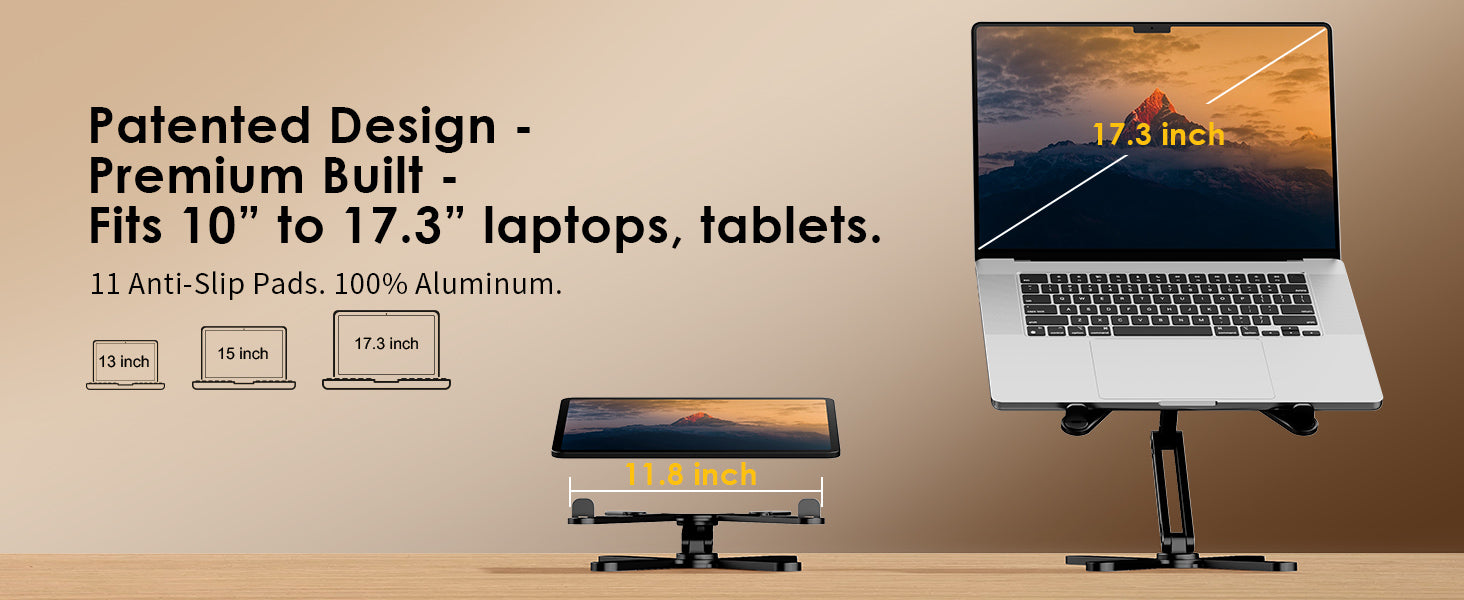Suporte para Portátil em Alumínio FoldWise X – Black — view 3