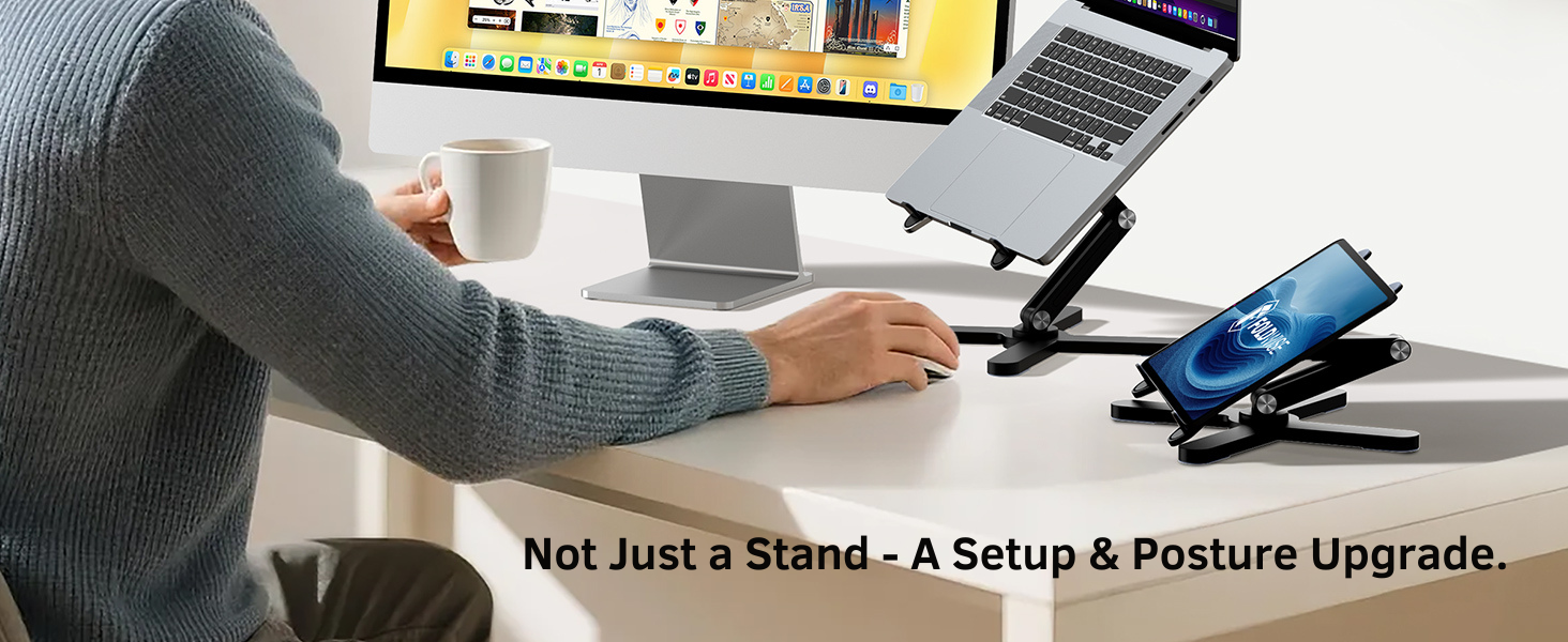 Suporte para Portátil em Alumínio FoldWise X – Black — view 7
