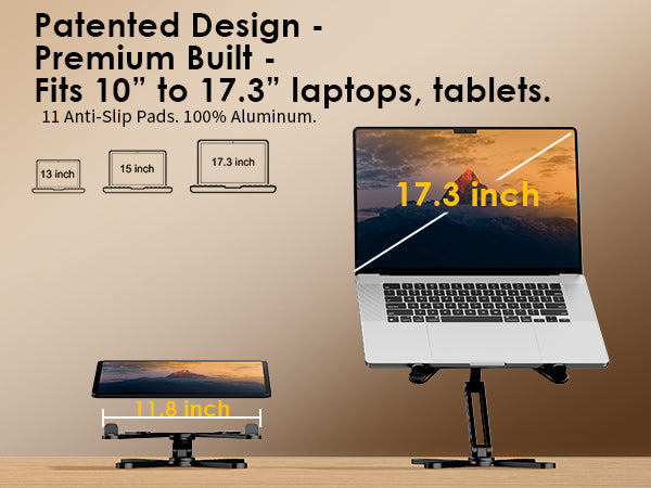 Suporte para Portátil em Alumínio FoldWise X – Black — view 3