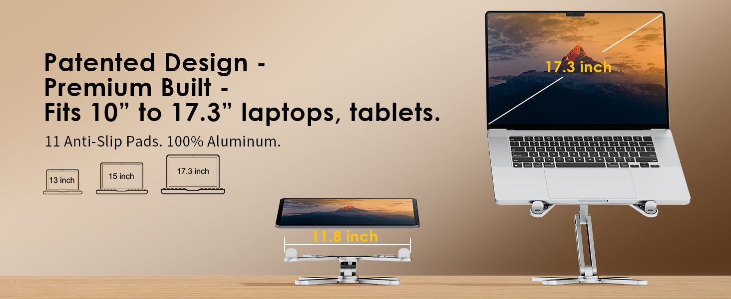 Suporte para Portátil em Alumínio FoldWise X – Silver — view 3