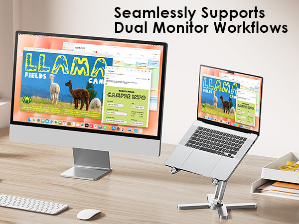 Suporte para Portátil em Alumínio FoldWise X – Silver — view 2