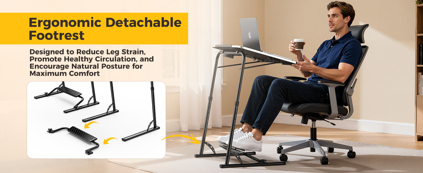 FoldWise Folding Laptop Table for Sofa & Bed – Black — view 5