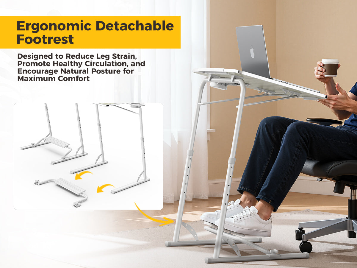 FoldWise Folding Laptop Table for Sofa & Bed – White — view 5