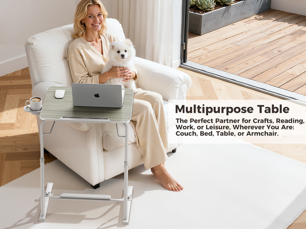 FoldWise Folding Laptop Table for Sofa & Bed – White — view 10