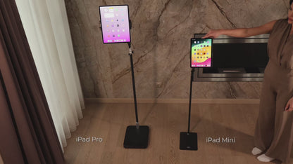 FoldWise Foldable iPad & Tablet Floor Stand — 360° Rotating, Height & Angle Adjustable | Sturdy 11lb Weighted Base | Compatible with iPad Pro, Kindle, Switch & All Tablets