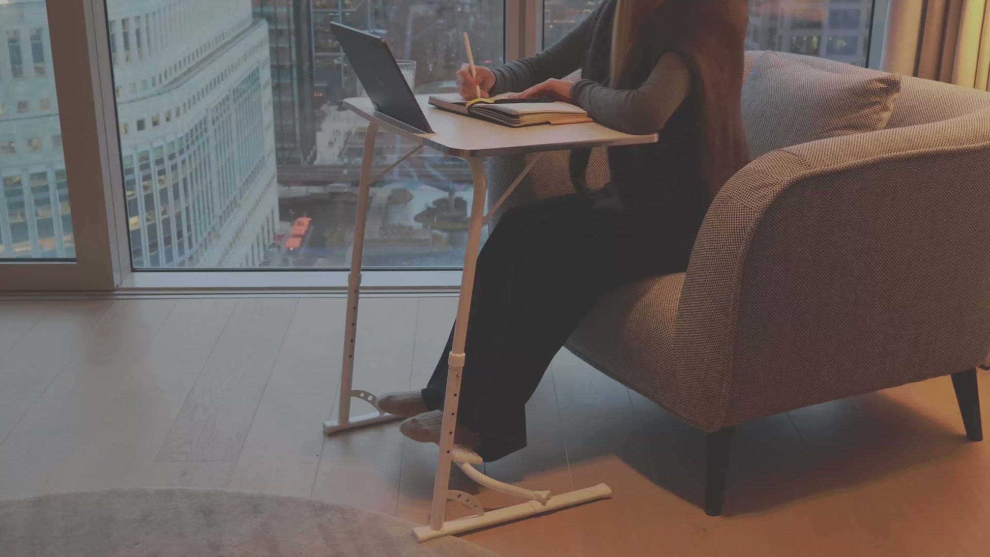 FoldWise folding TV tray table product demo video