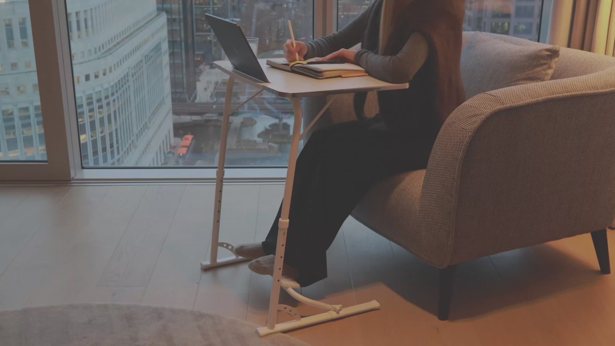 FoldWise folding TV tray table product demo video